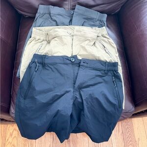 Women’sCasual Shorts Set - Black, Gray, Tan